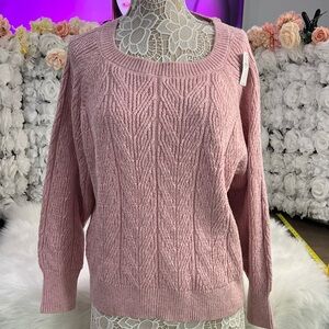 Old Navy Dusty Pink Cable Knit Sweater
